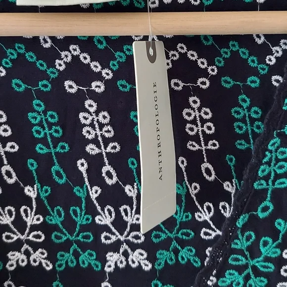 NWT Maeve Anthropologie Cammie Embroidered Peplum Tunic Top Size Medium - Picture 5 of 6